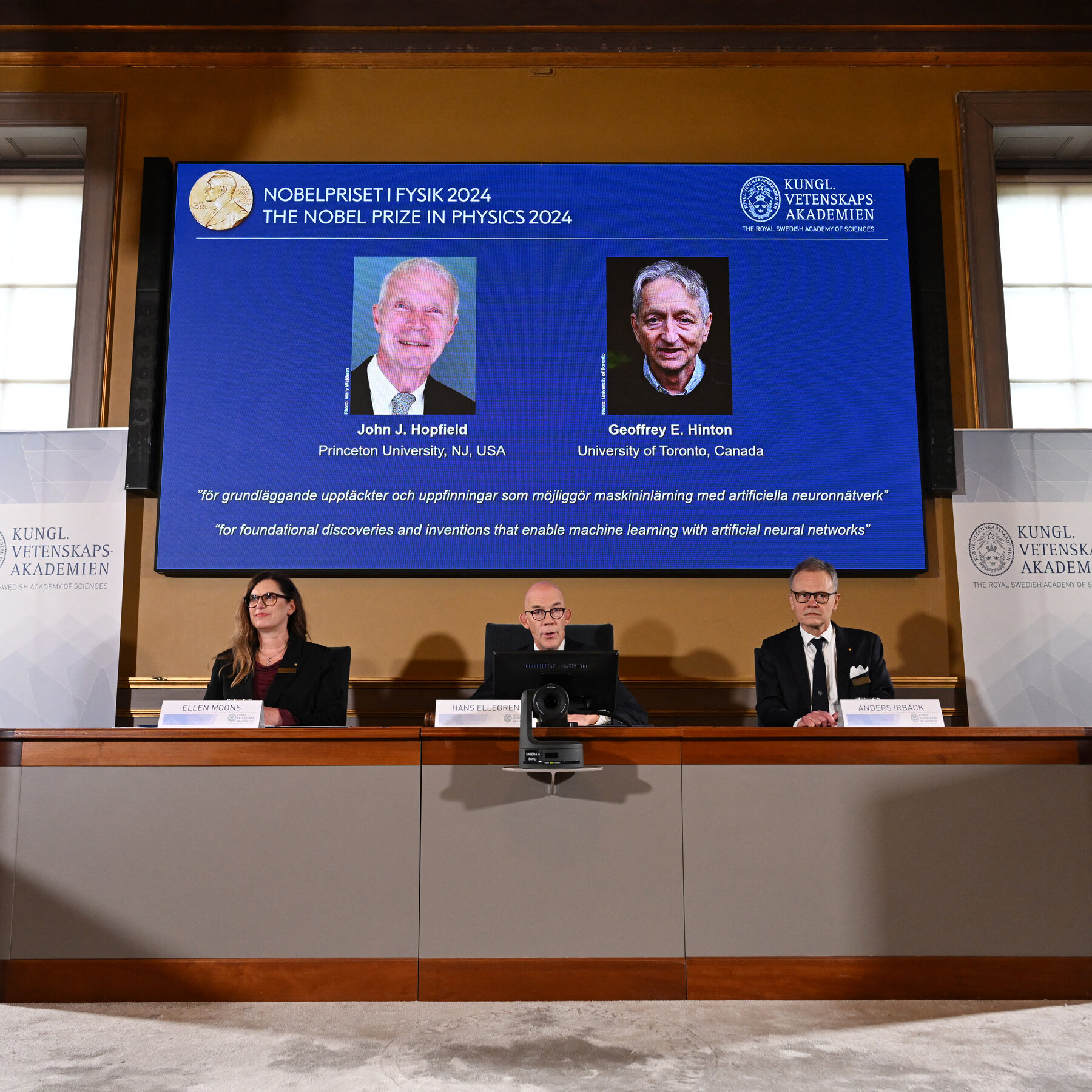 Nobel Prize in Physics Is Awarded to 2 Scientists for Work on Machine Learning